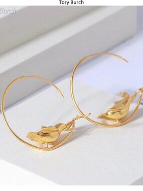 Tory Burch matte gold earrings